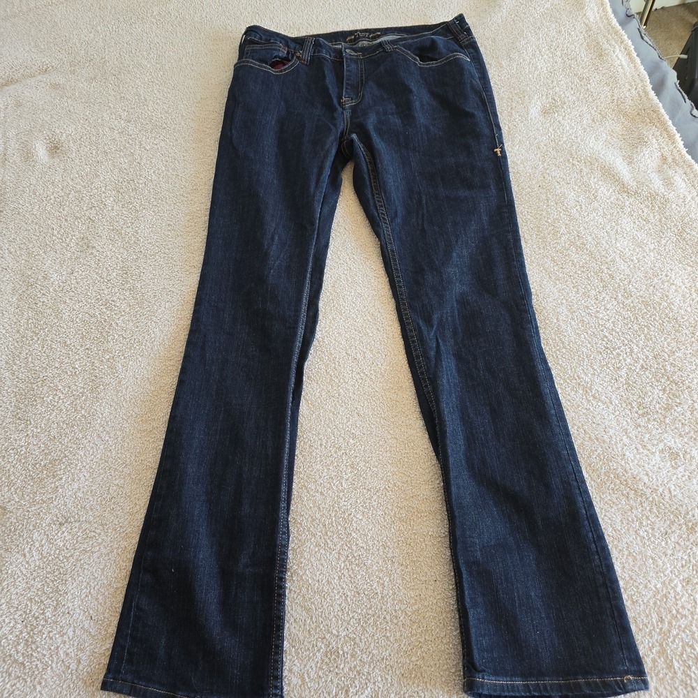 Cowgirl Tuff Co Just Tuff Dark Bootcut Denim Jeans Women's Size 36 X 37 Festival